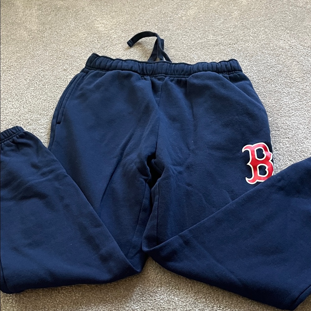 Majestic Kids Dark Blue Joggers with Red Emblem